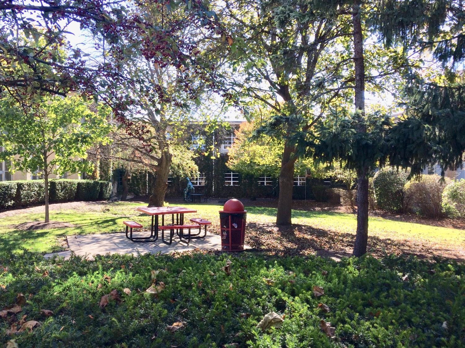 The Kay Baer courtyard, pictured above, is a large part of BHS but is seldom used. Photo by Andrew Messerschmidt.