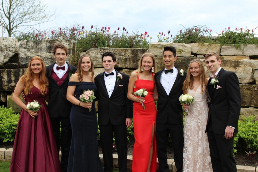Lily Werner is shown above celebrating her Junior Prom with her buds!