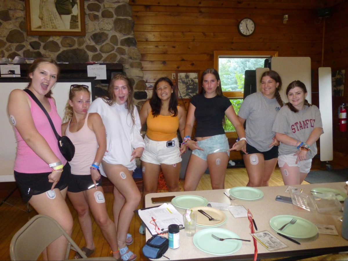 Evangeline Tuffy (3rd from the left) and friends pose for a picture. They are at the ‘Camp Teen Adventure’ camp this summer. Photo courtesy of Evangeline Tuffy ‘25.
