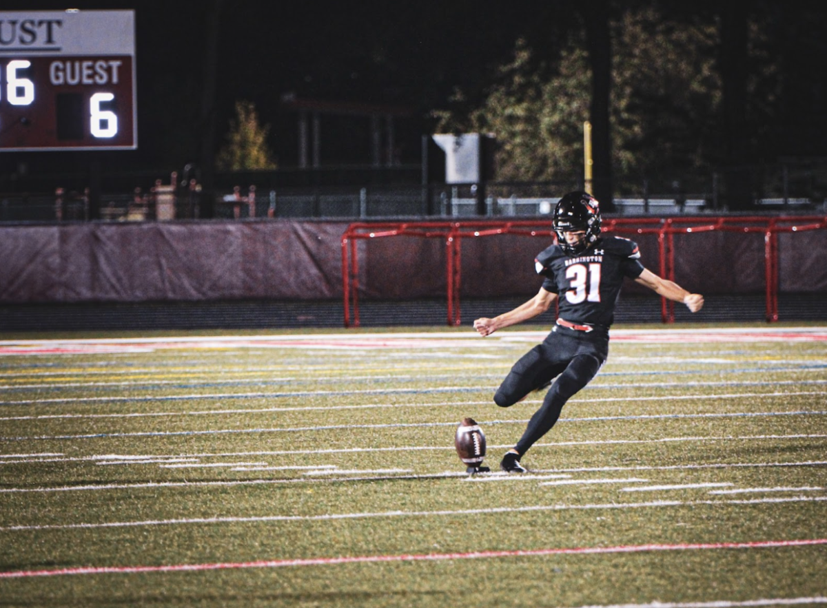 Senior John Wormley gears up to kick off for the Broncos
