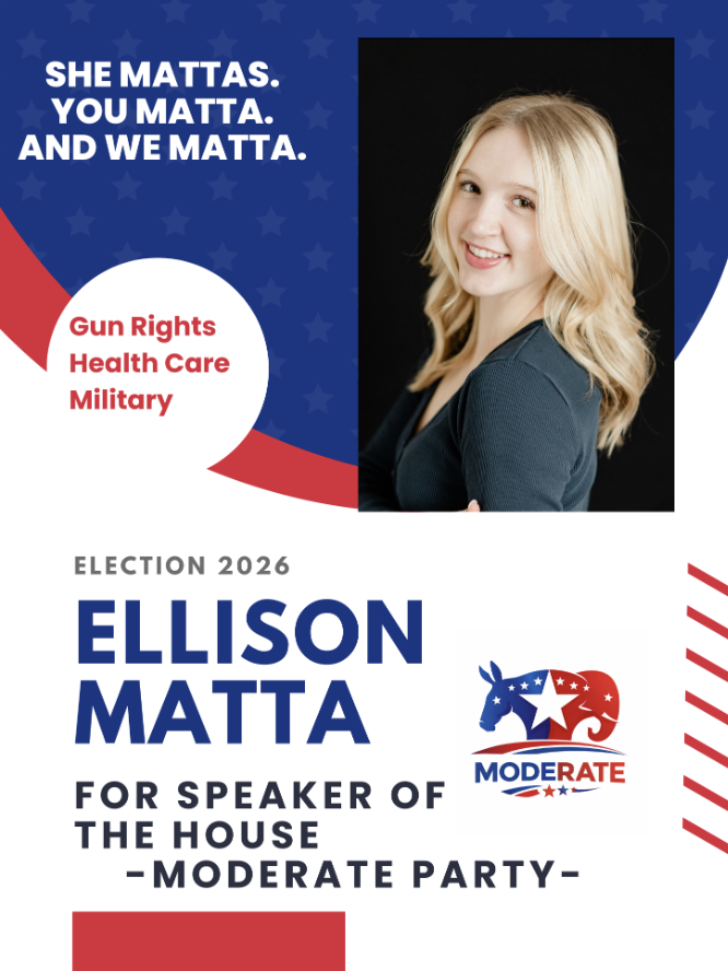 Senior Ellison Matta's, Speaker of the House campaign.