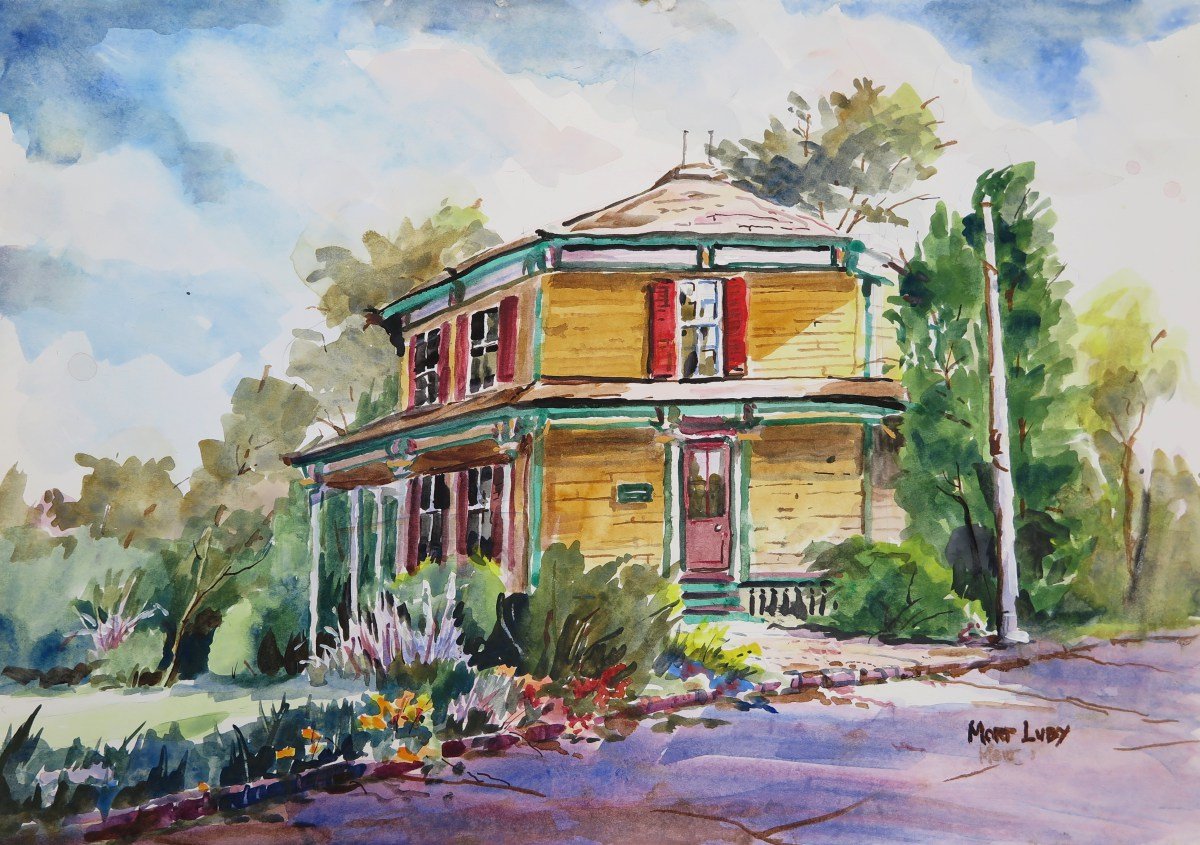 Painting of the Barrington Historic District, built between 1860 to 1930. It continues to be a significant area representing Barrington architecture and history. Photo courtesy of the Village of Barrington, Illinois.
